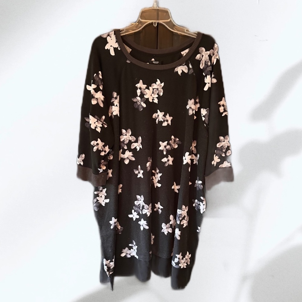 Vera Wang 3/4 Length Sleeve Sleepshirt Loungewear 3X